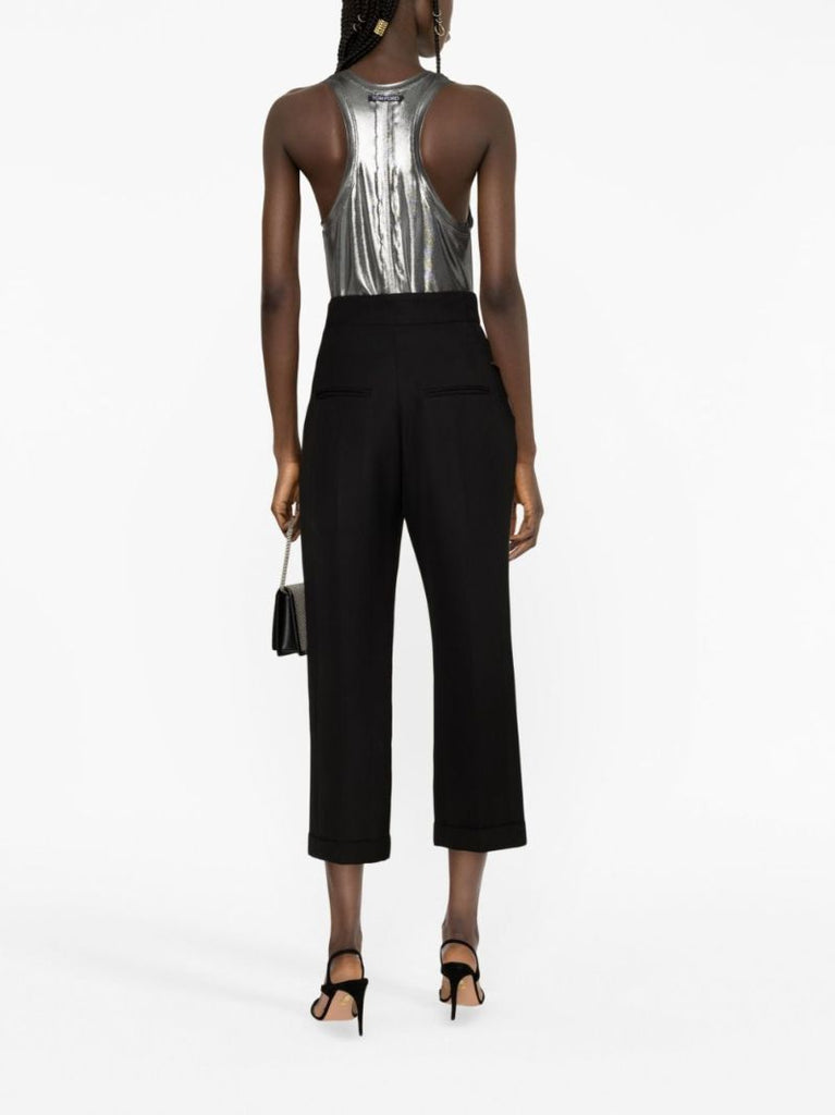 Silver-tone Metallic Tank Top