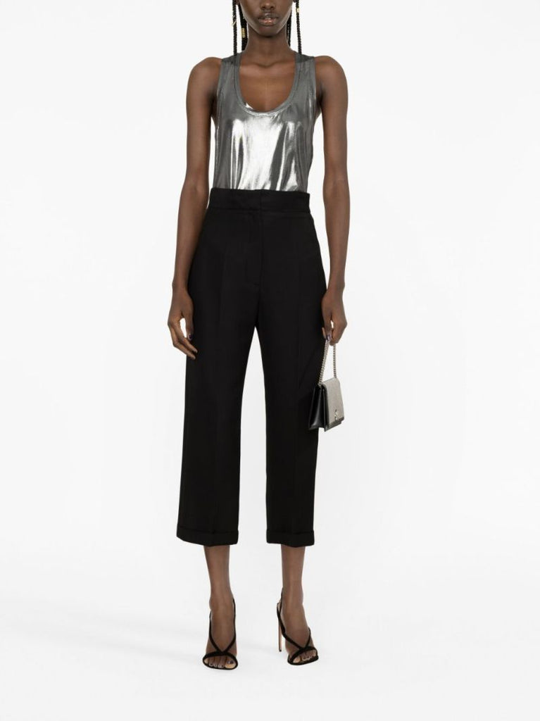 Silver-tone Metallic Tank Top