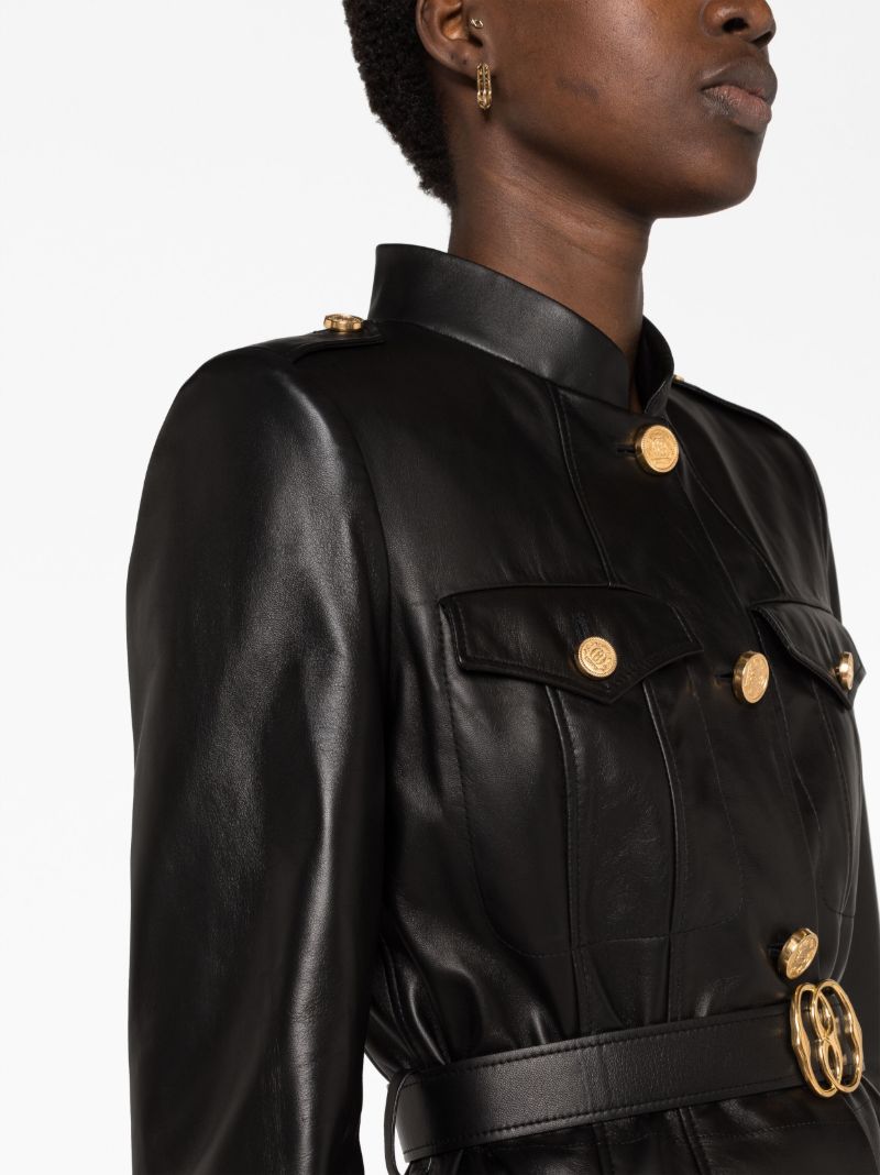 Black Belted Leather Jacket