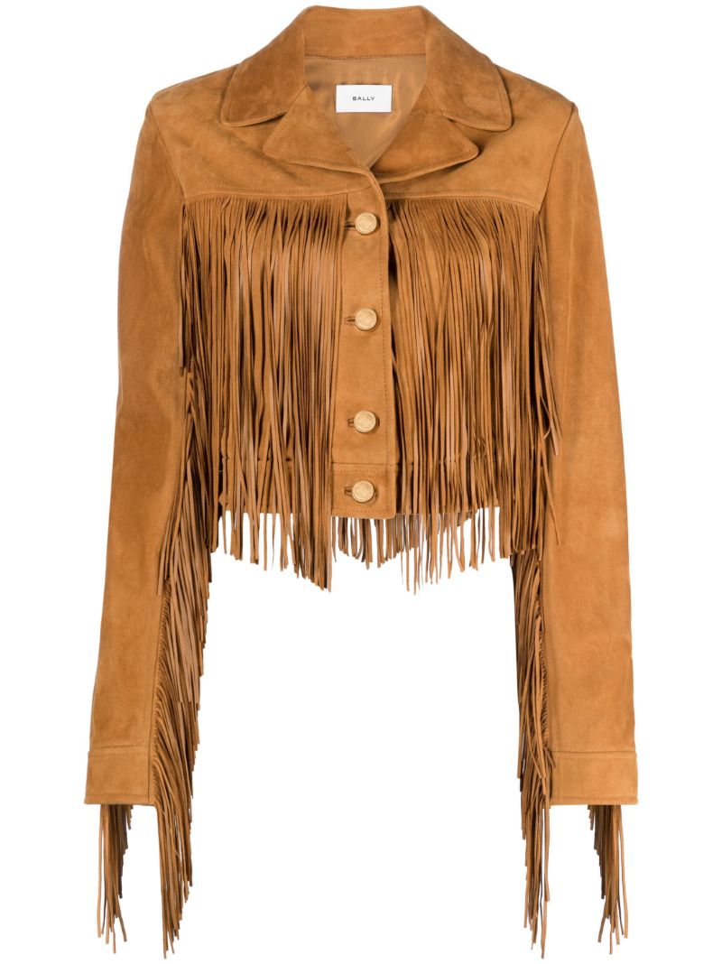 Brown Fringe Leather Jacket
