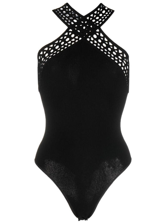 Black Vienne Halterneck Bodysuit