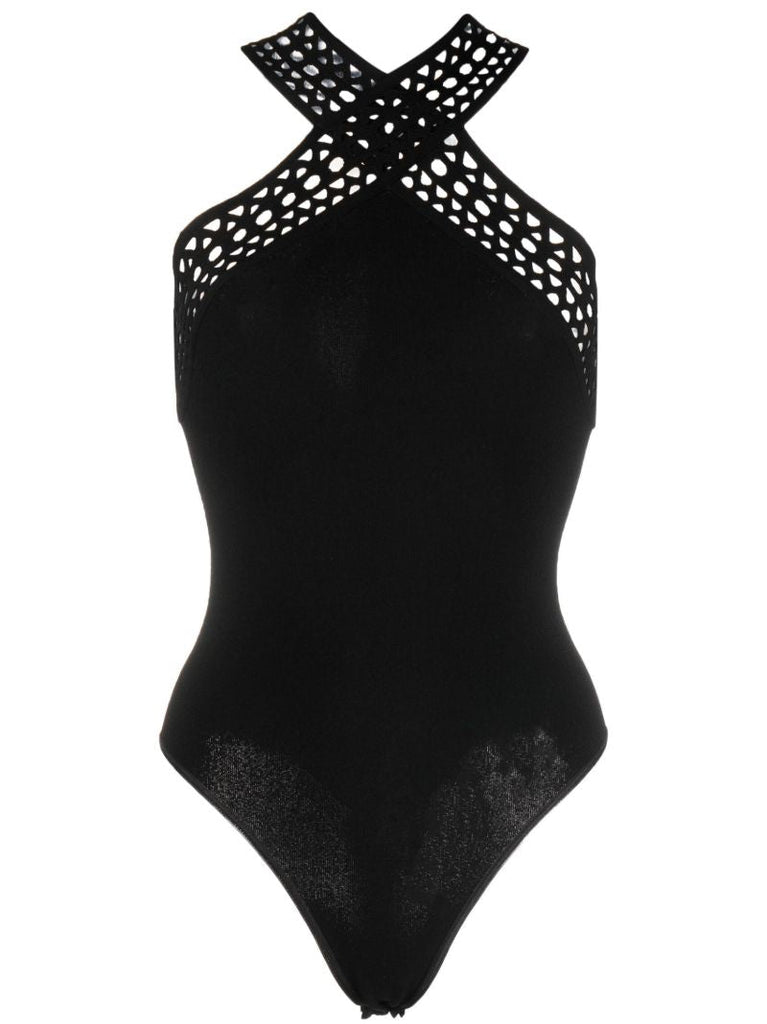 Black Vienne Halterneck Bodysuit