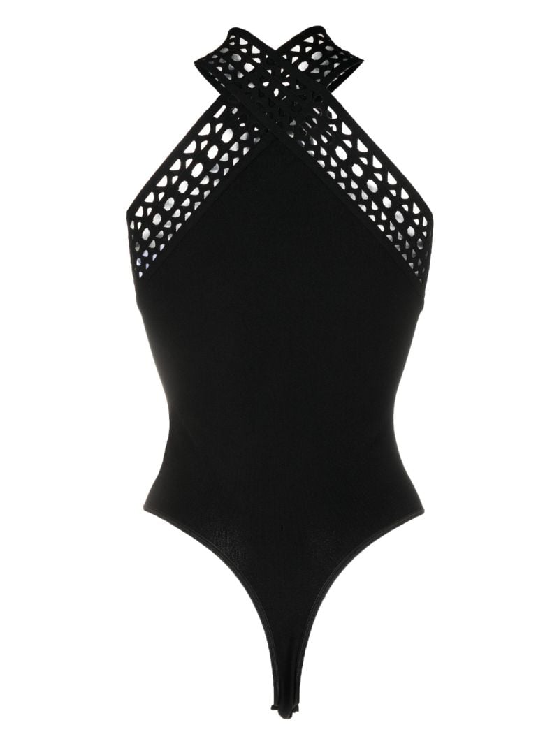 Black Vienne Halterneck Bodysuit