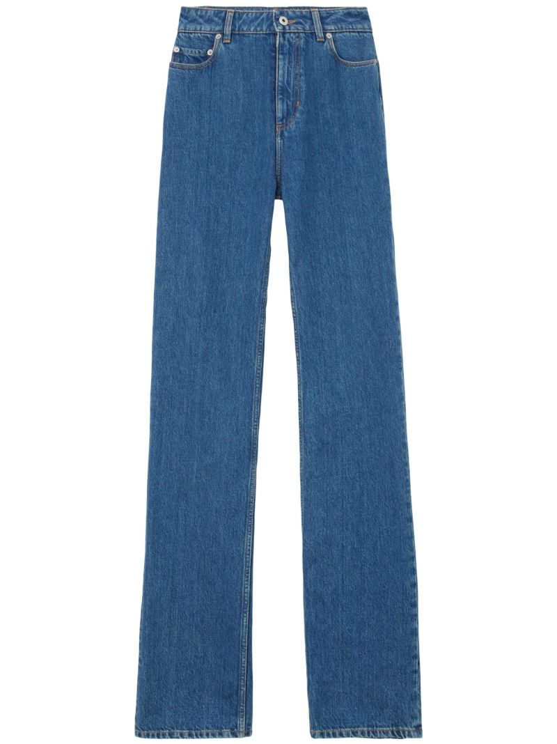 Blue Straight-leg Cotton Jeans