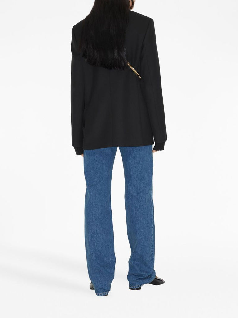 Blue Straight-leg Cotton Jeans