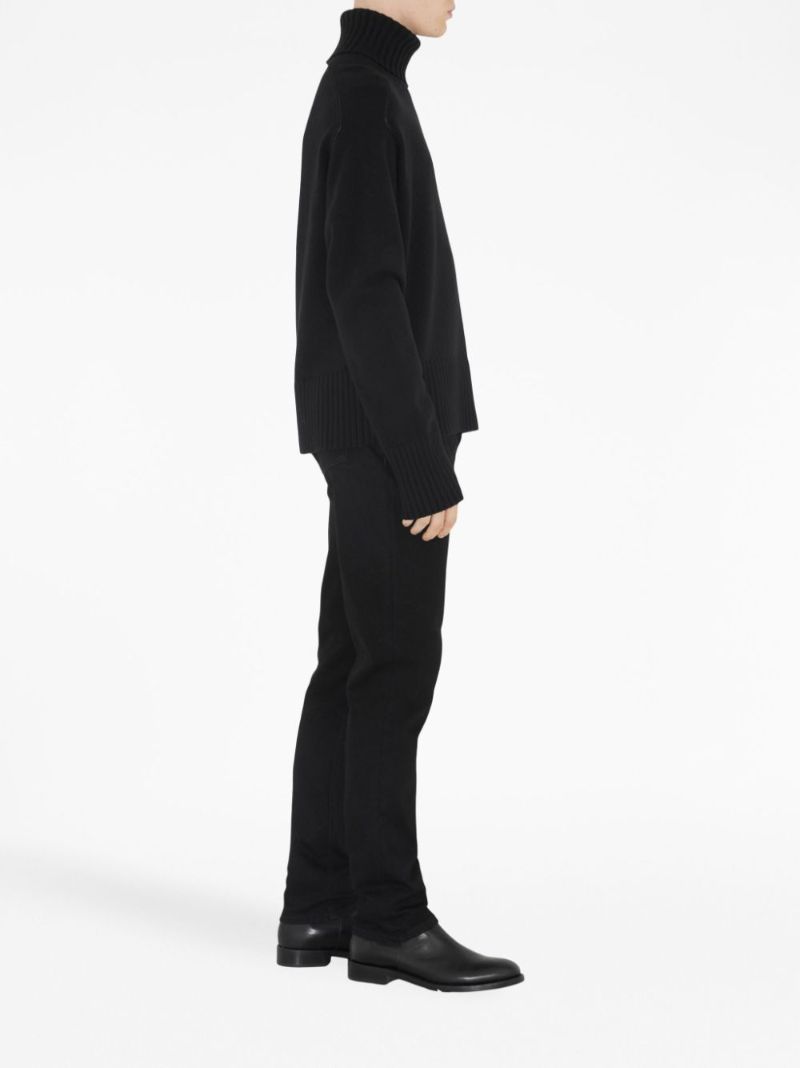 Black Mid-rise Slim Jeans