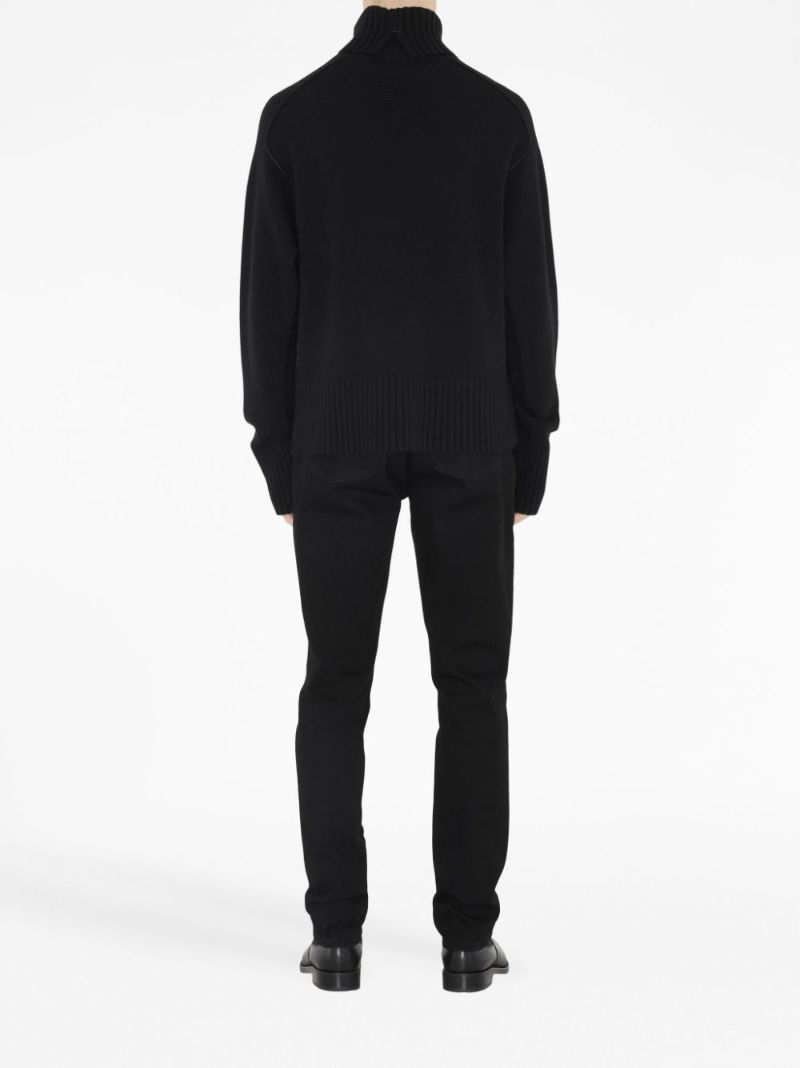 Black Mid-rise Slim Jeans