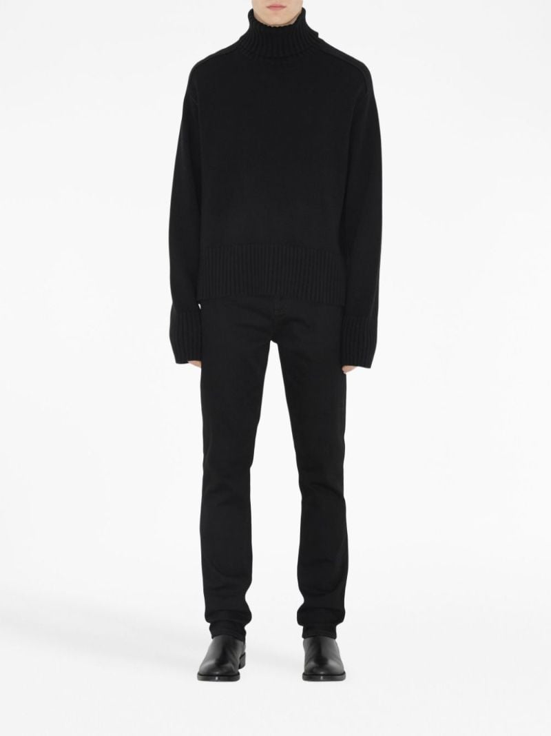 Black Mid-rise Slim Jeans