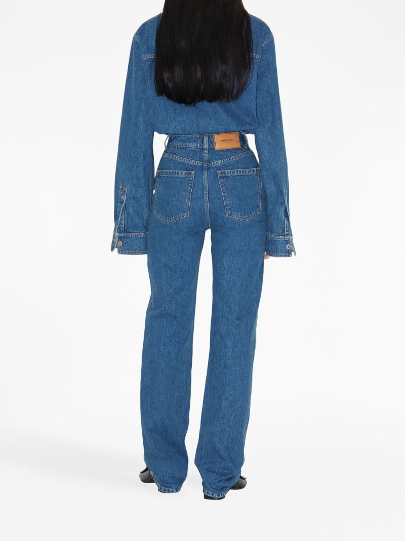 Blue Logo-embroidered Denim Overshirt