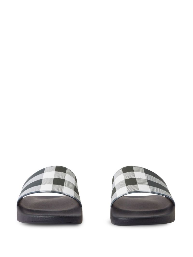 Black Check-print Slides