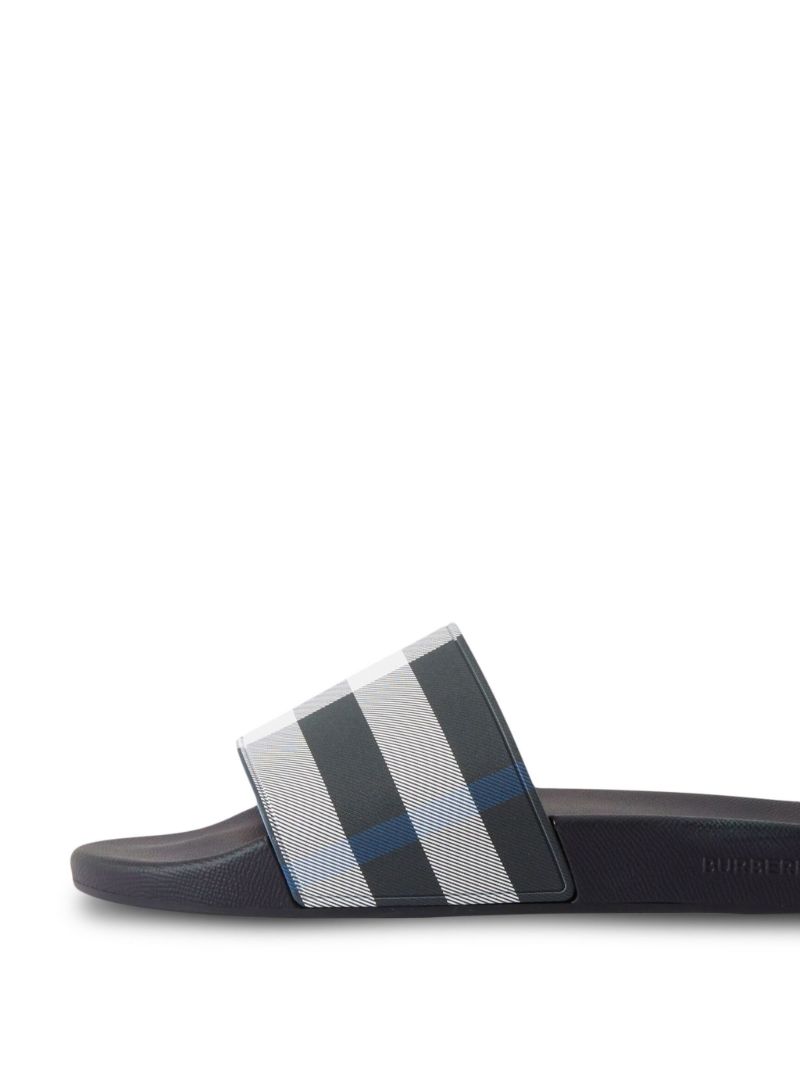 Black Check-print Slides