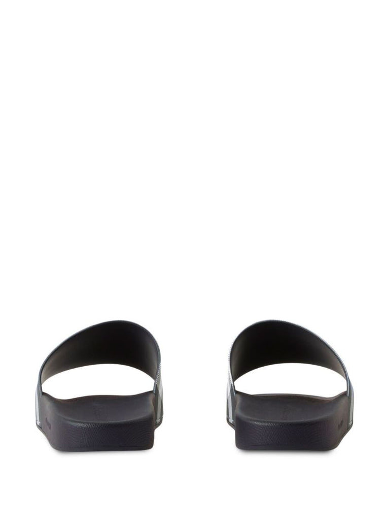Black Check-print Slides