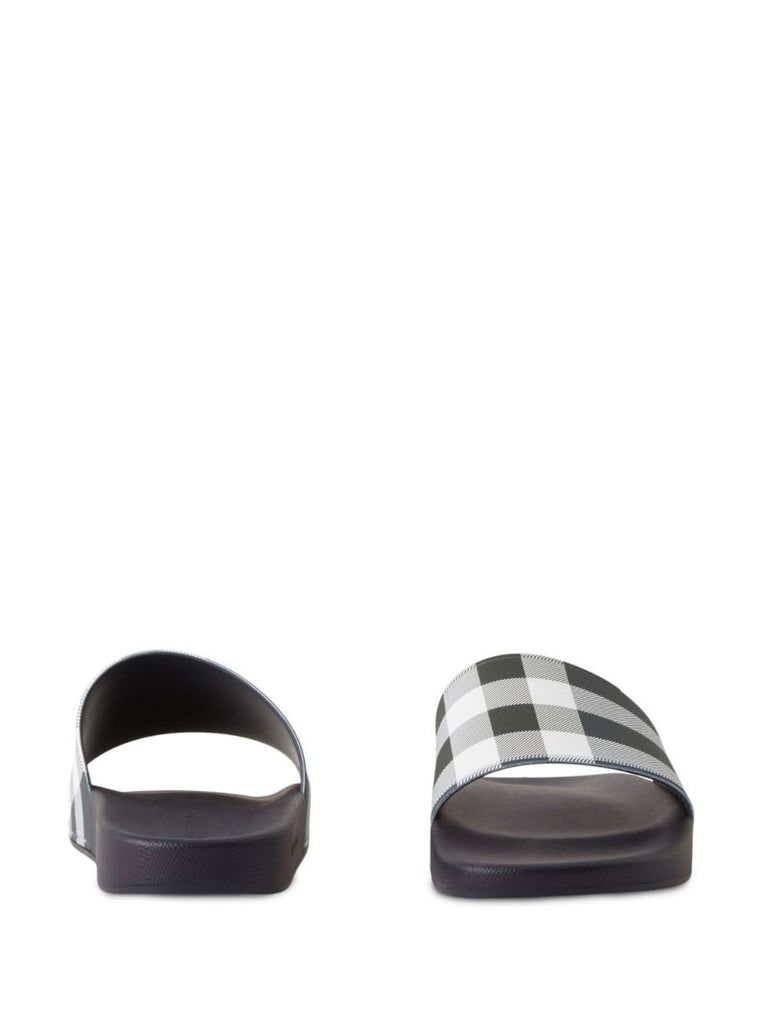 Black Check-print Slides