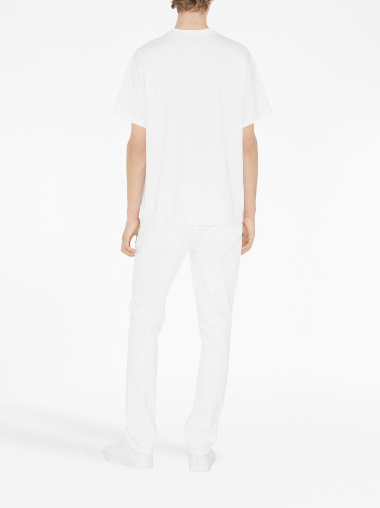 White Slim-cut Cotton Jeans