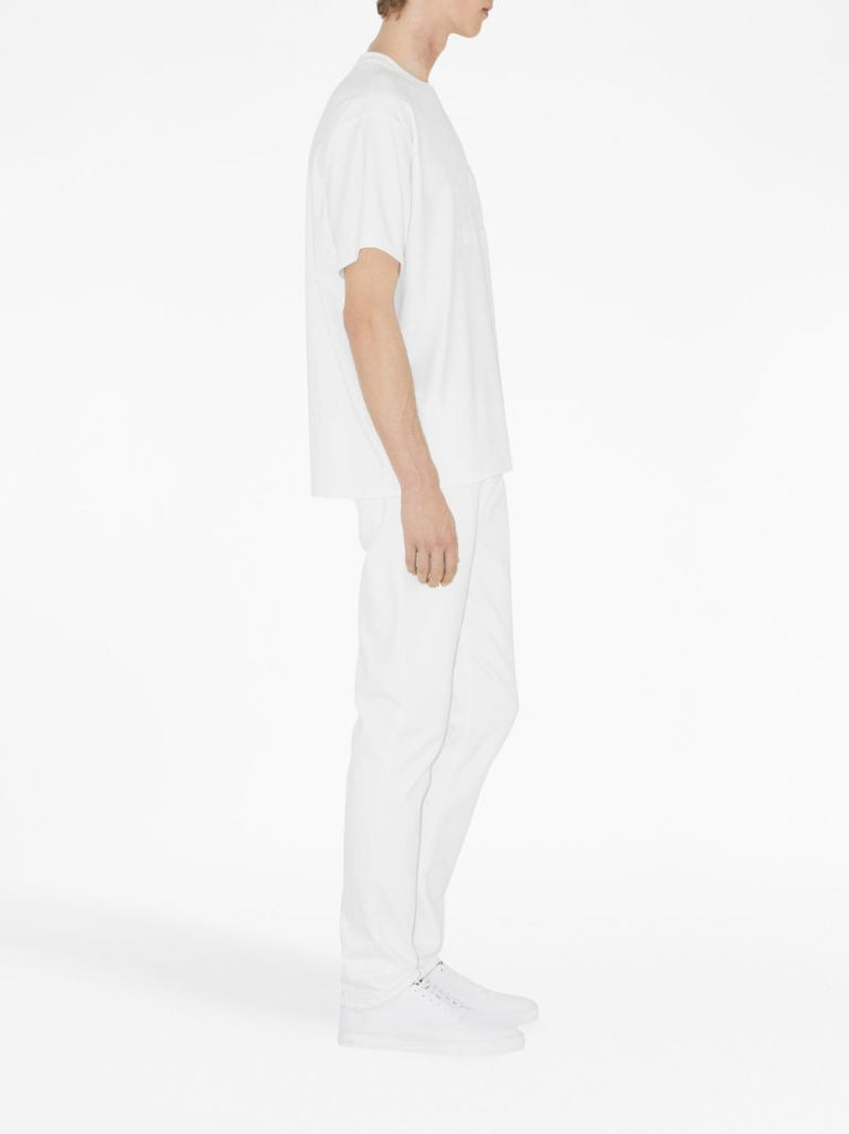 White Slim-cut Cotton Jeans