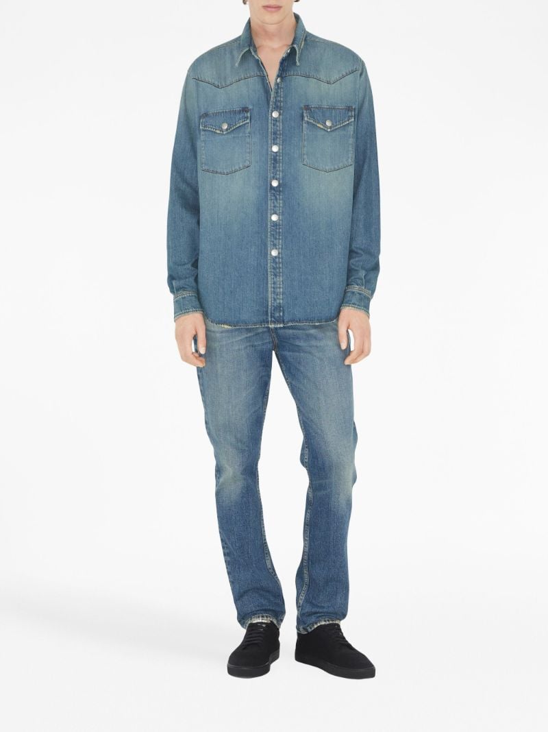 Blue Japanese Slim-fit Jeans