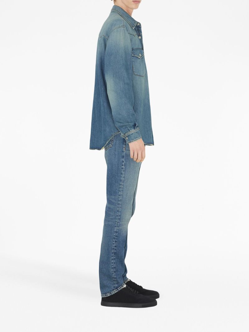 Blue Japanese Slim-fit Jeans