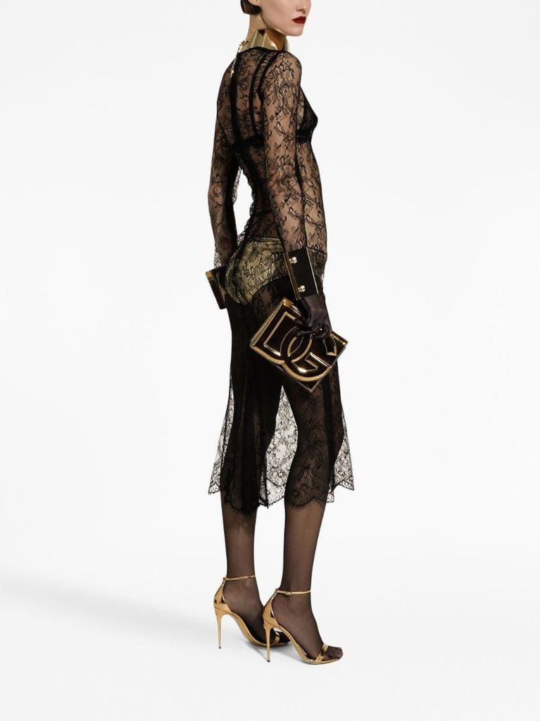 Gold-tone Logo-embossed Shoulder Bag