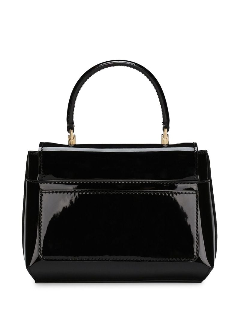 Black Logo-embossed Leather Bag