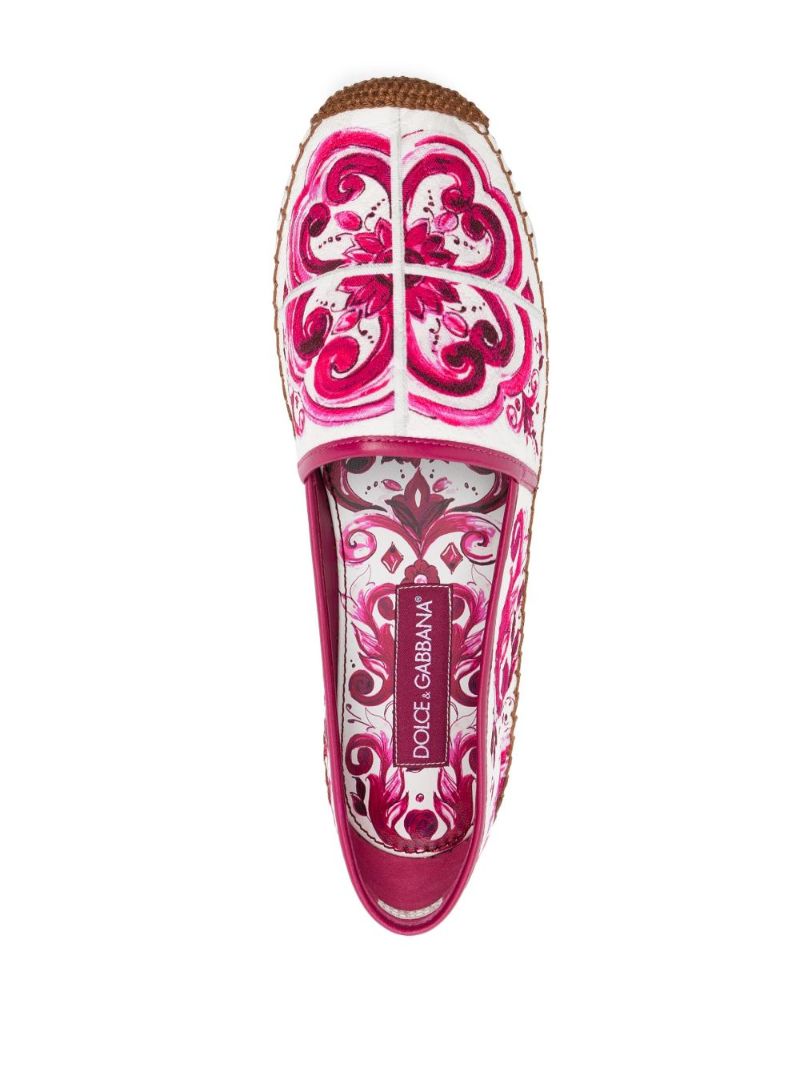 Pink Ceramic-print Brocade Espadrilles