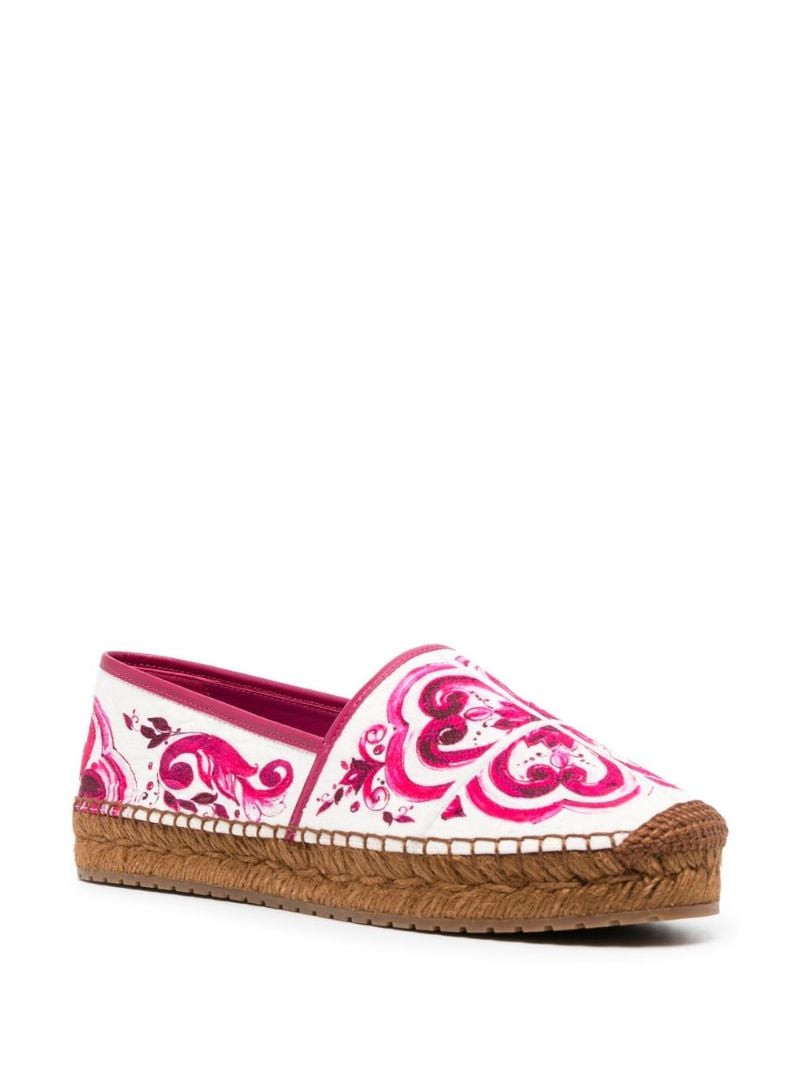 Pink Ceramic-print Brocade Espadrilles