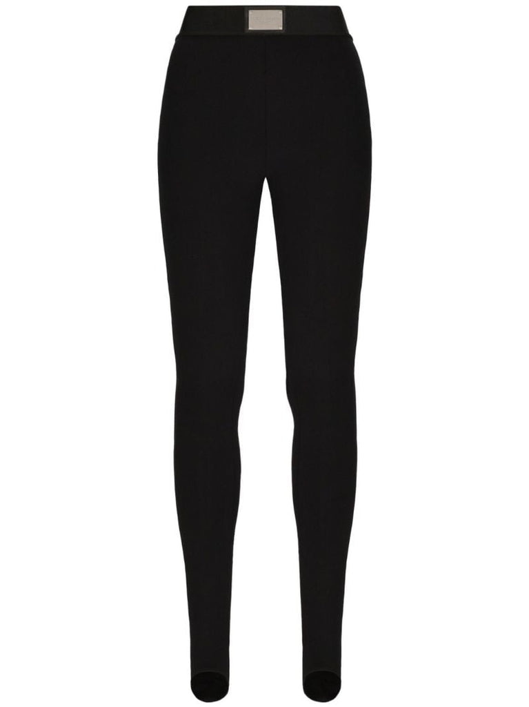 Black Logo Plaque Leggings