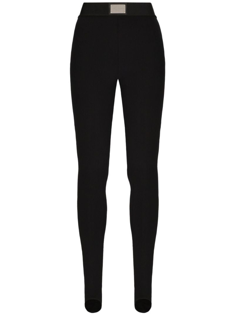 Black Logo Plaque Leggings