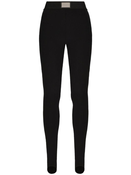 Black Logo Plaque Leggings