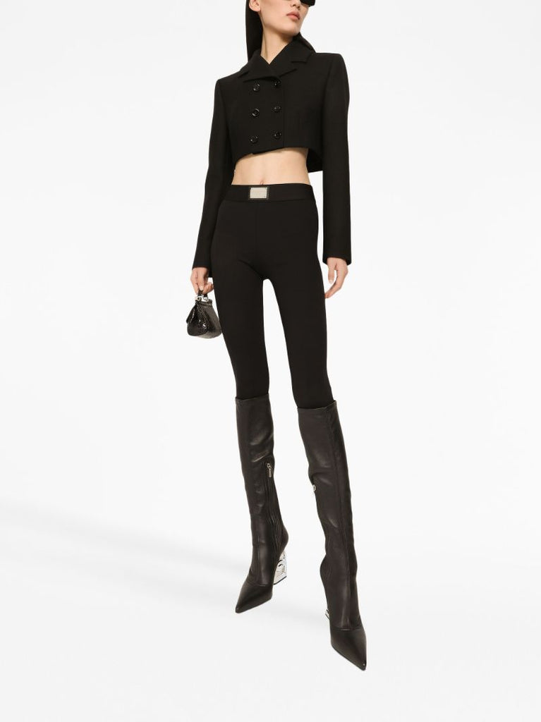 Black Logo Plaque Leggings