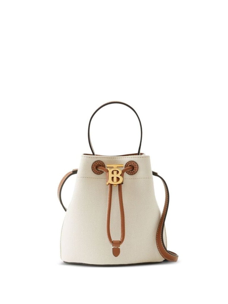 Neutral Mini Tb Logo Bucket Bag