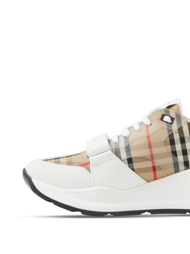 Neutral Check Low-top Leather Sneakers