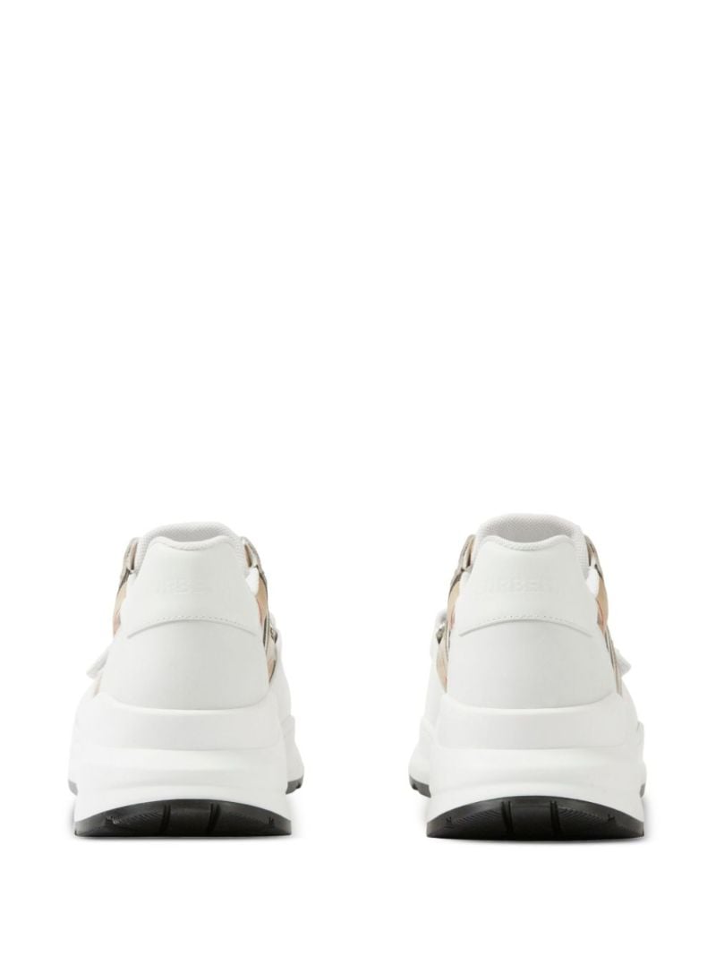 Neutral Check Low-top Leather Sneakers
