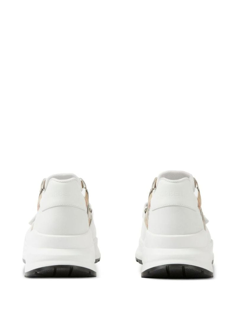 Neutral Check Low-top Leather Sneakers