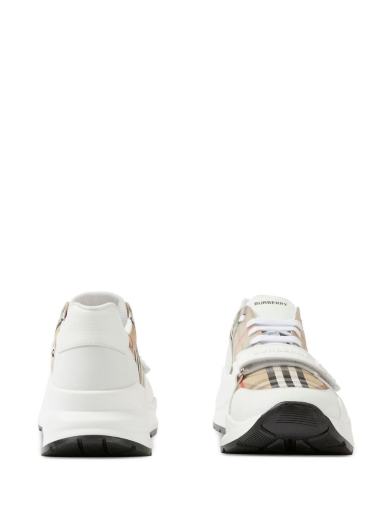 Neutral Check Low-top Leather Sneakers
