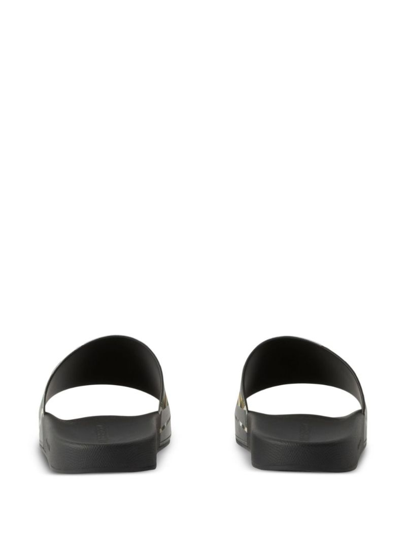 Black Sliced Check Print Slides