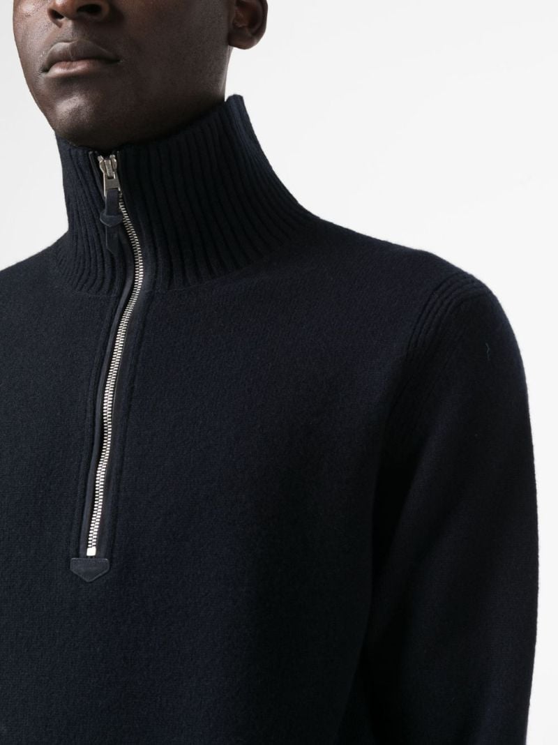 Blue Half-zip Sweater
