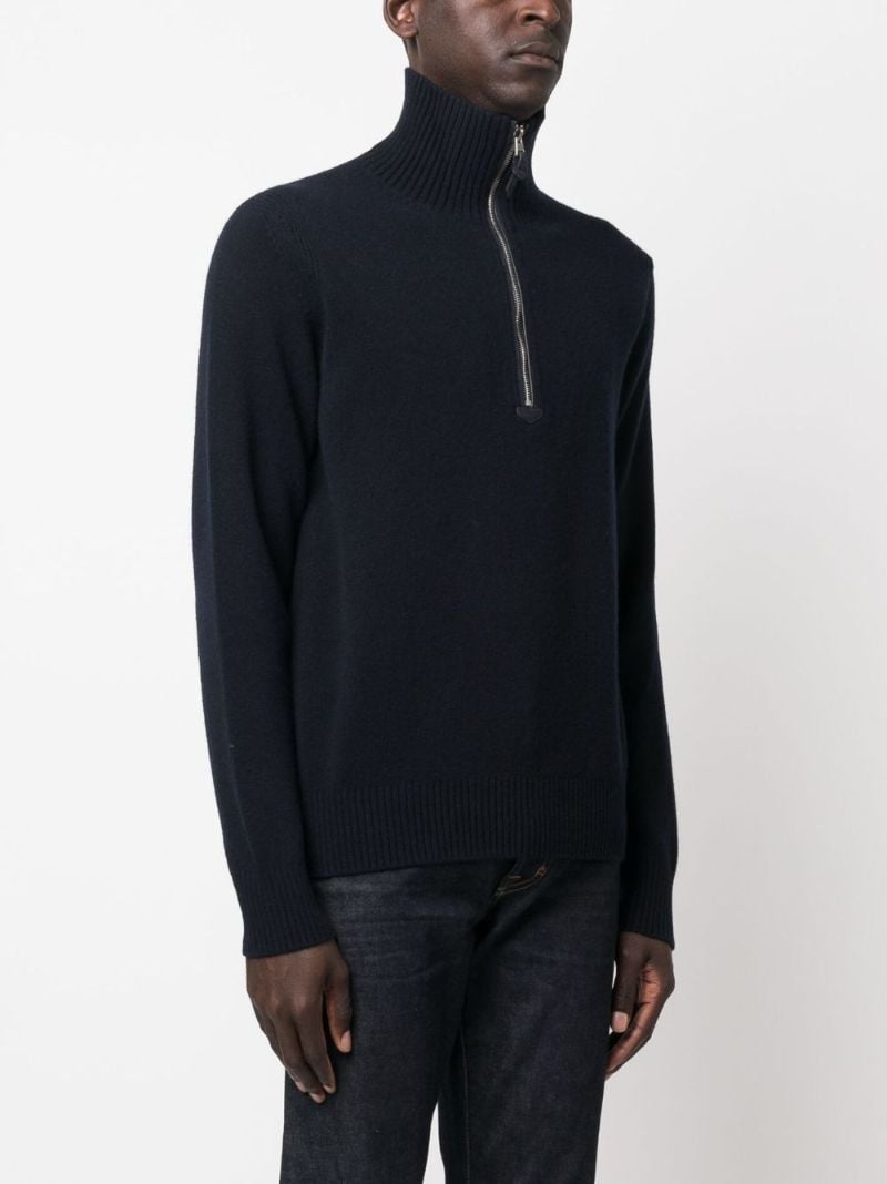 Blue Half-zip Sweater