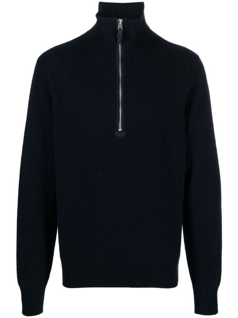 Blue Half-zip Sweater