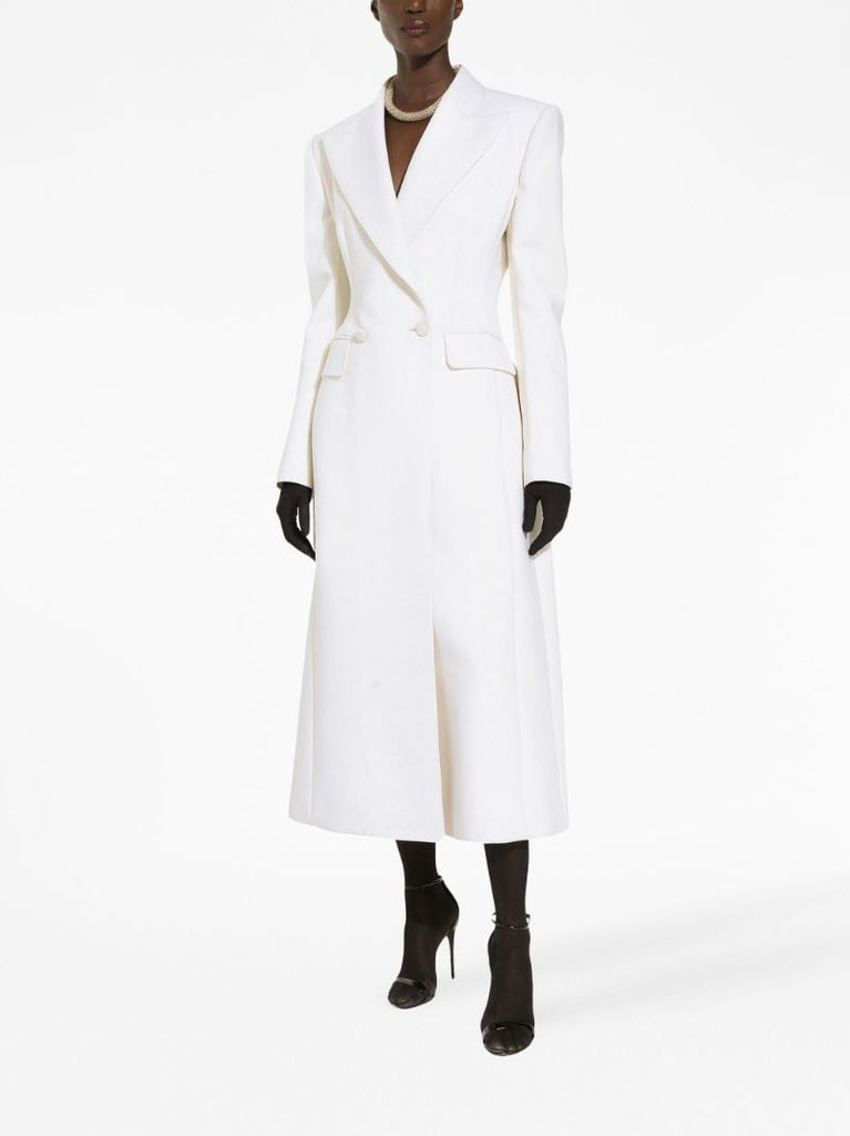 White Double-breasted Coat