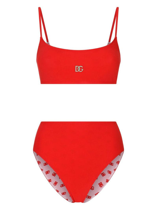 Red Dg Logo Bikini
