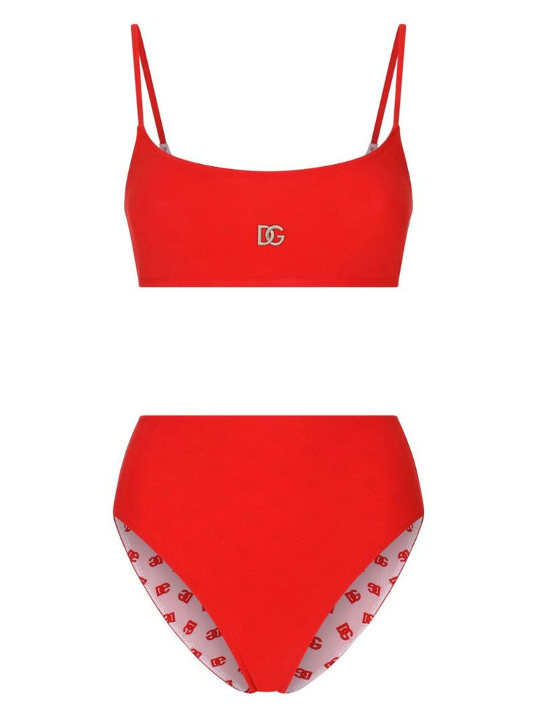 Red Dg Logo Bikini