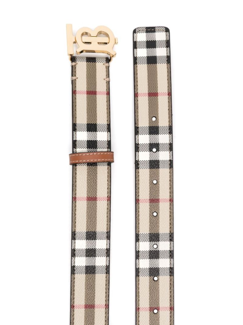 Neutral Vintage Check Belt
