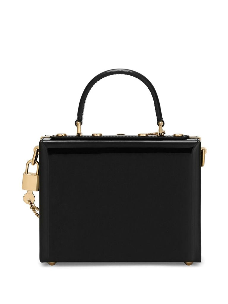 Black Dolce Box Leather Tote Bag