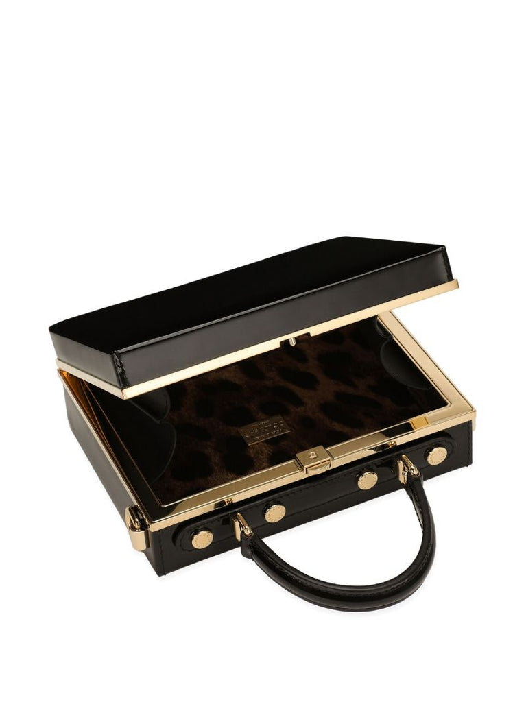 Black Dolce Box Leather Tote Bag