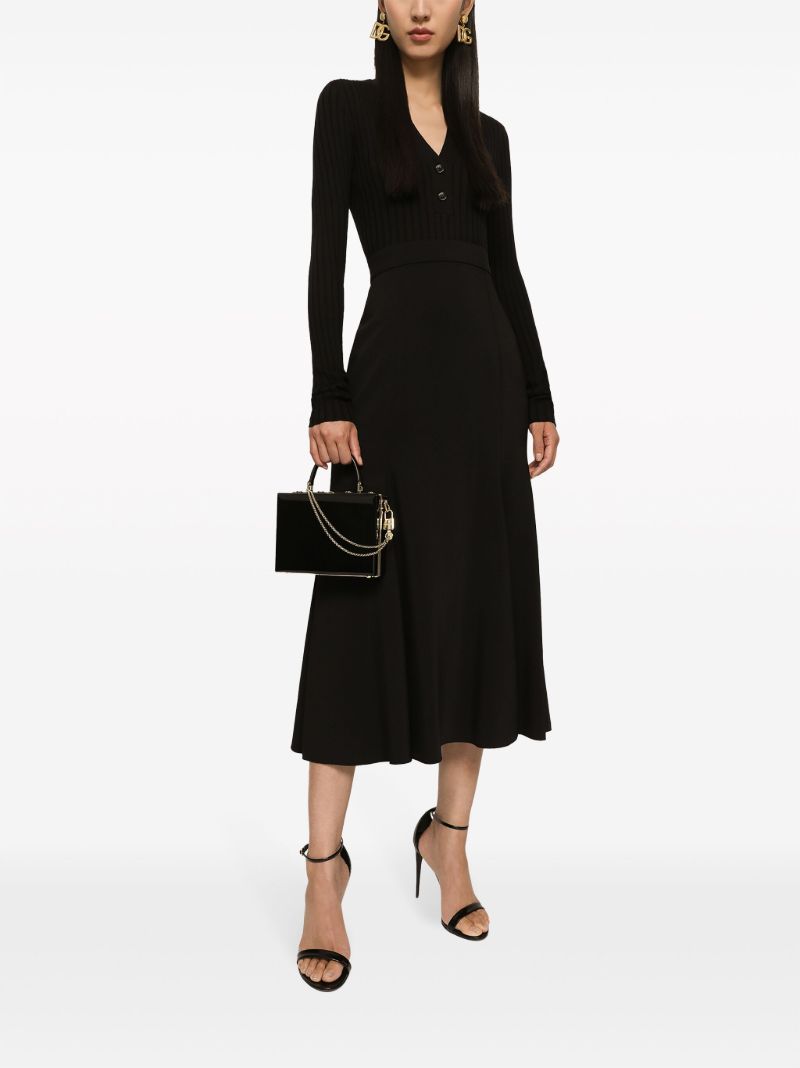 Black Dolce Box Leather Tote Bag