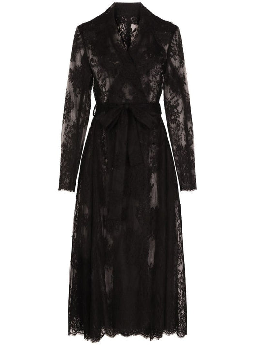 Black Chantilly Lace Coat
