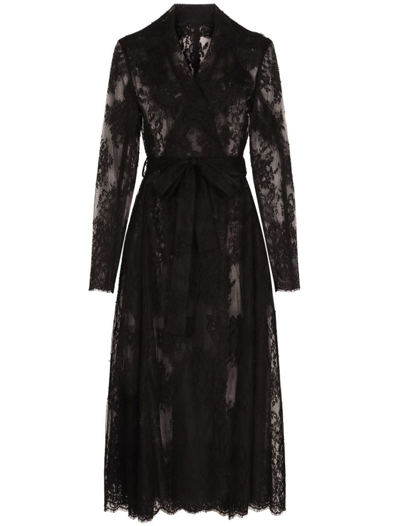 Black Chantilly Lace Coat