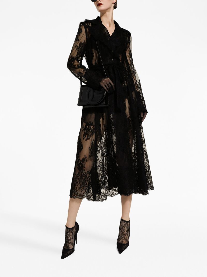 Black Chantilly Lace Coat