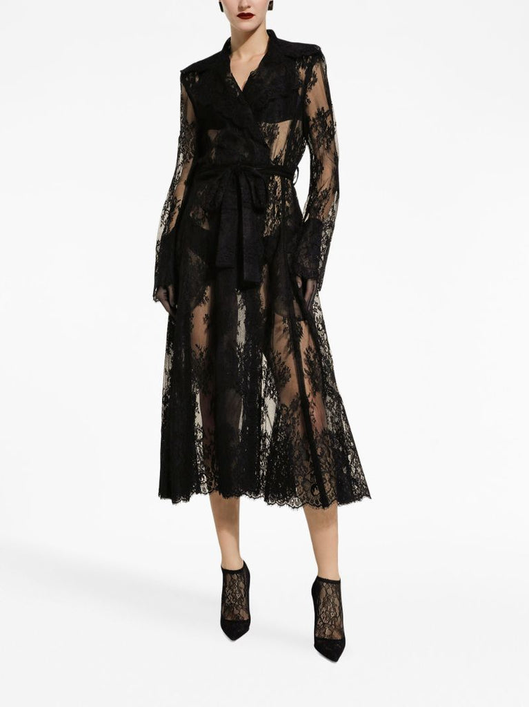 Black Chantilly Lace Coat