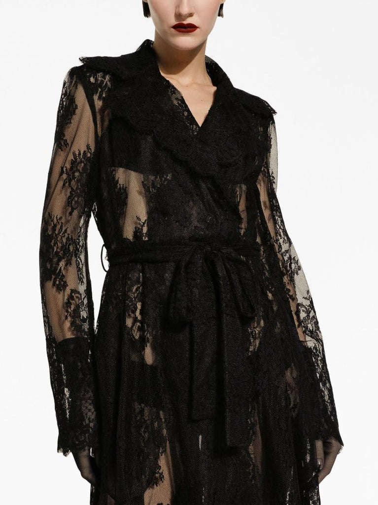 Black Chantilly Lace Coat